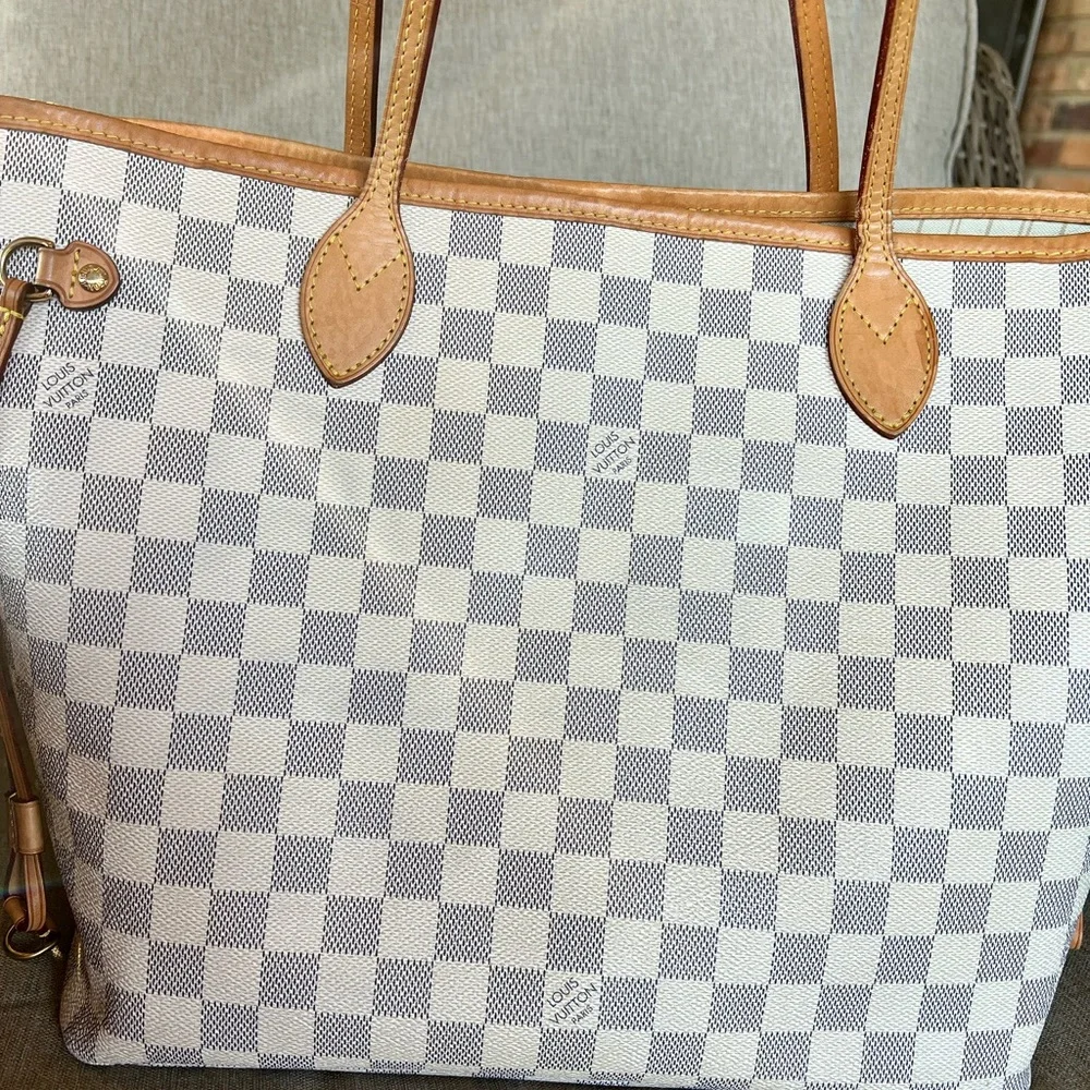 Louis Vuitton Damier Azur Tote with Vachetta Trim - Picture 14 of 16
